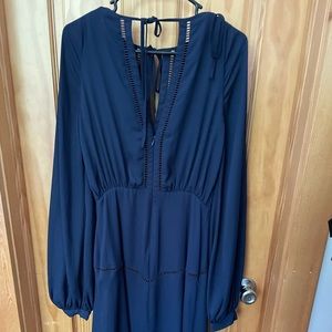 Fame and Partners Navy Blue mid-length dress
